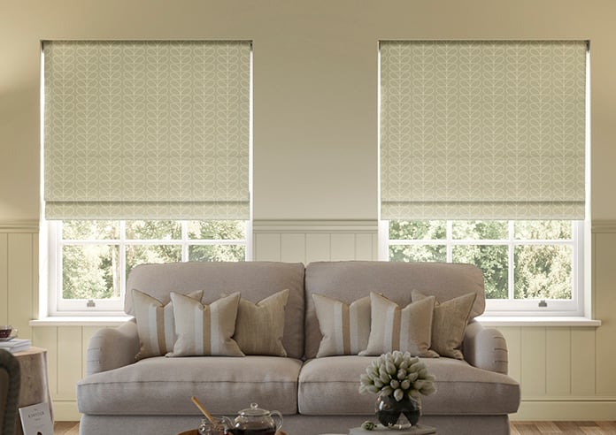 Orla Kiely Linear Stem, Pebble - Twist&Fit Roman Blind - Image 3